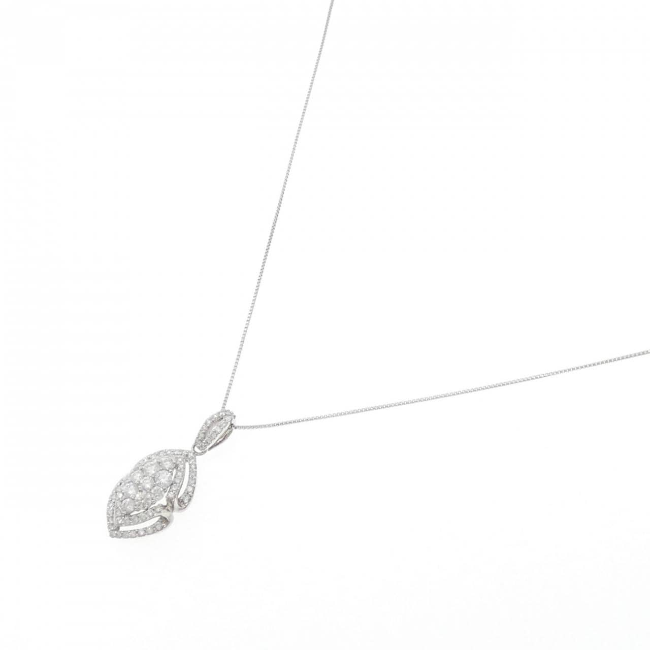 K18WG ダイヤモンド ネックレス 0.78CT