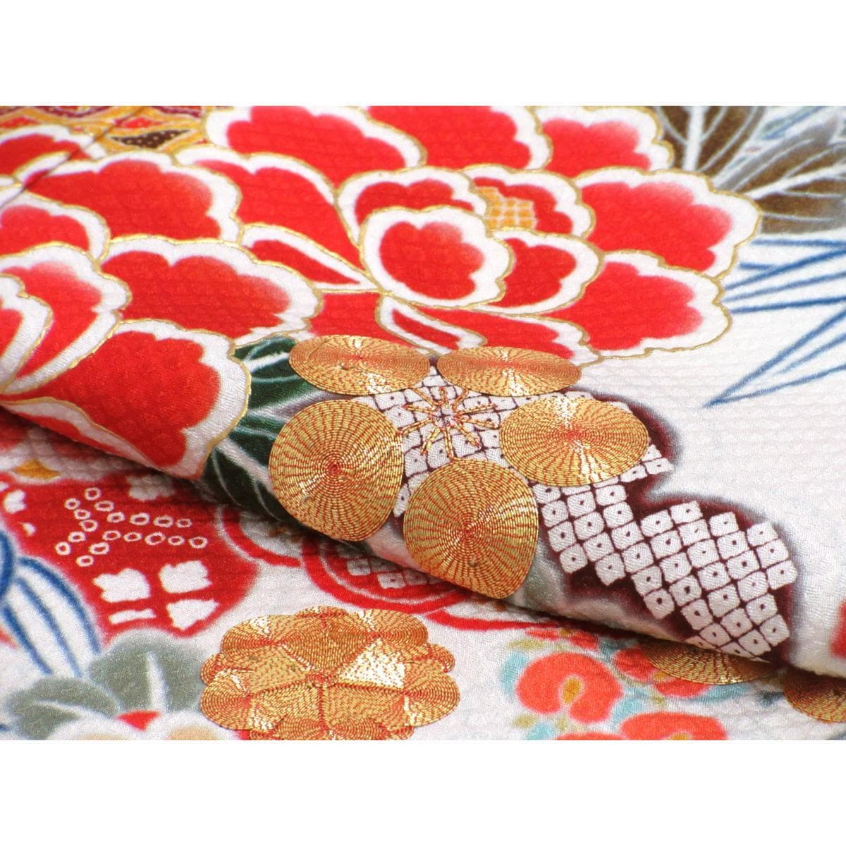 【新品】振袖　友禅金彩加工【滝泰】