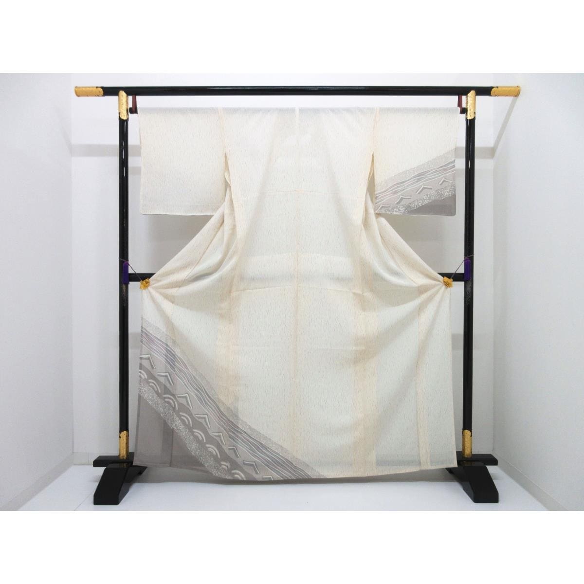 【未使用品】単衣　駒絽訪問着　友禅加工