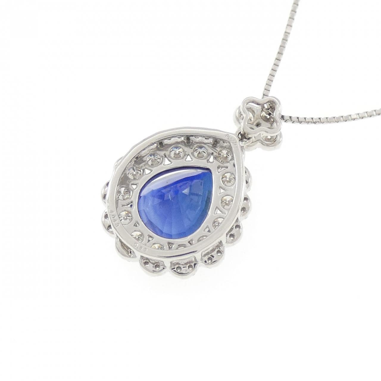 【リメイク】PT900/PT850 ロイヤルブルー サファイヤ ネックレス 4.643CT スリランカ産