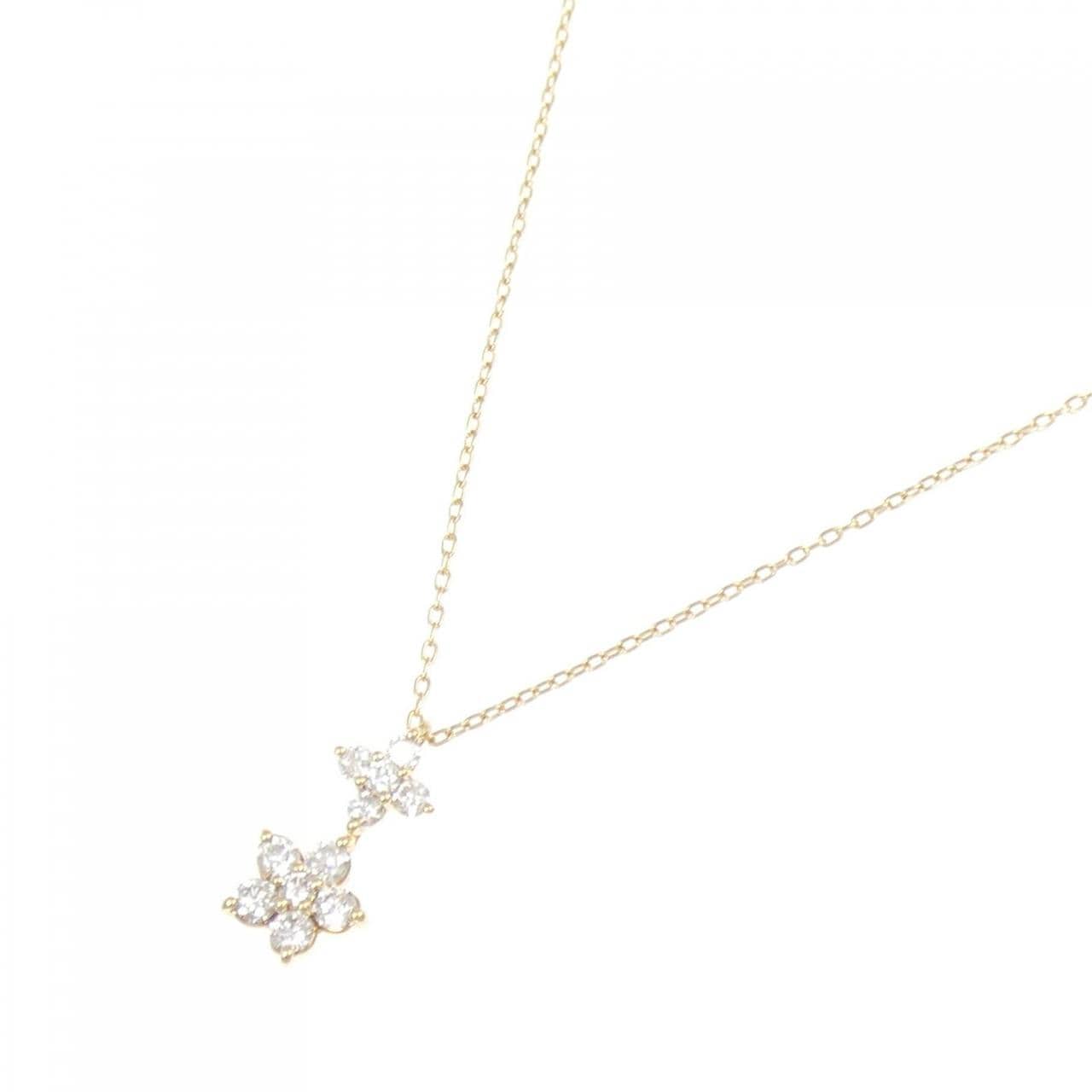 ポンテヴェキオ フラワー ダイヤモンド ネックレス 0.17CT