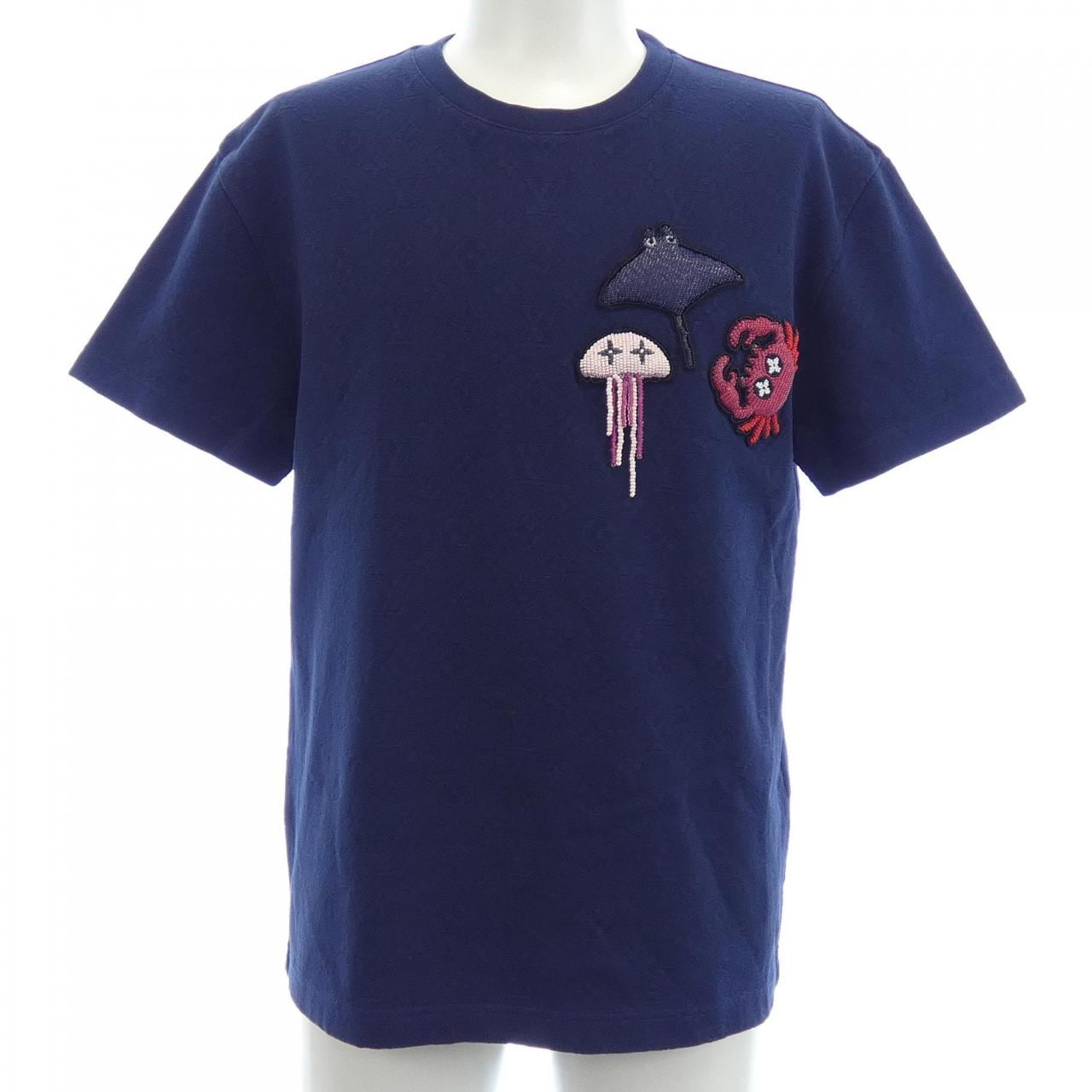 ルイヴィトン LOUIS VUITTON ビーズアニマルアンドモノグラム HLY11WDG1 Tシャツ