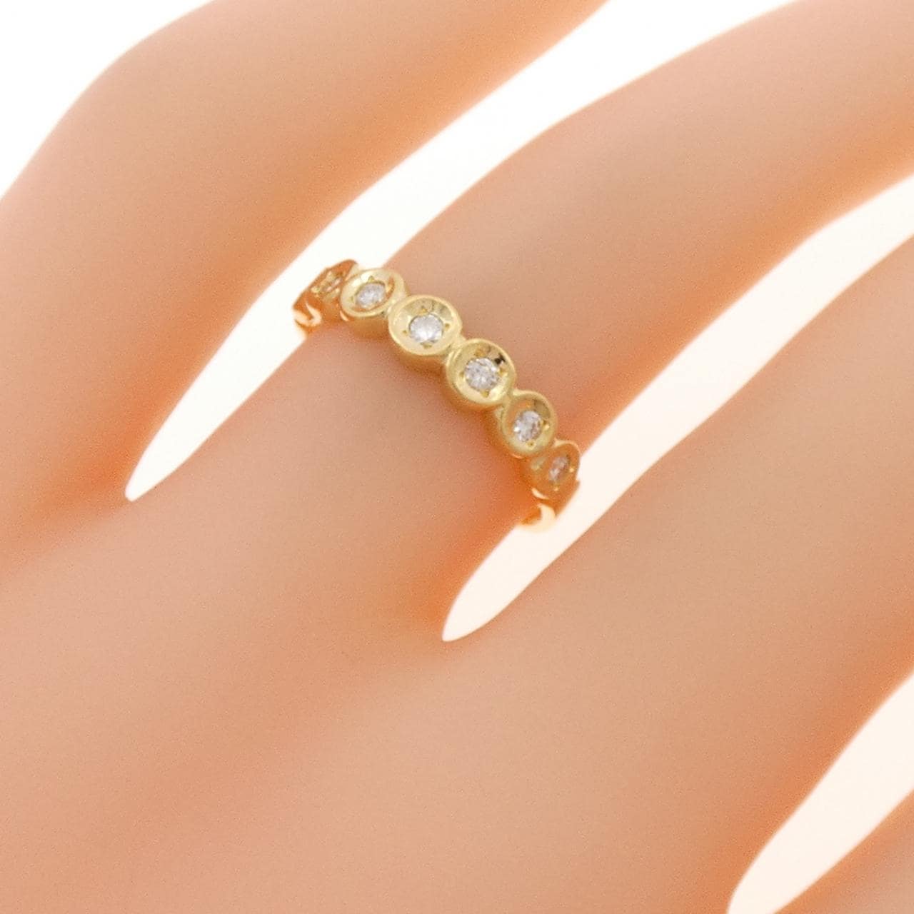 K18YG ダイヤモンド リング 0.12CT