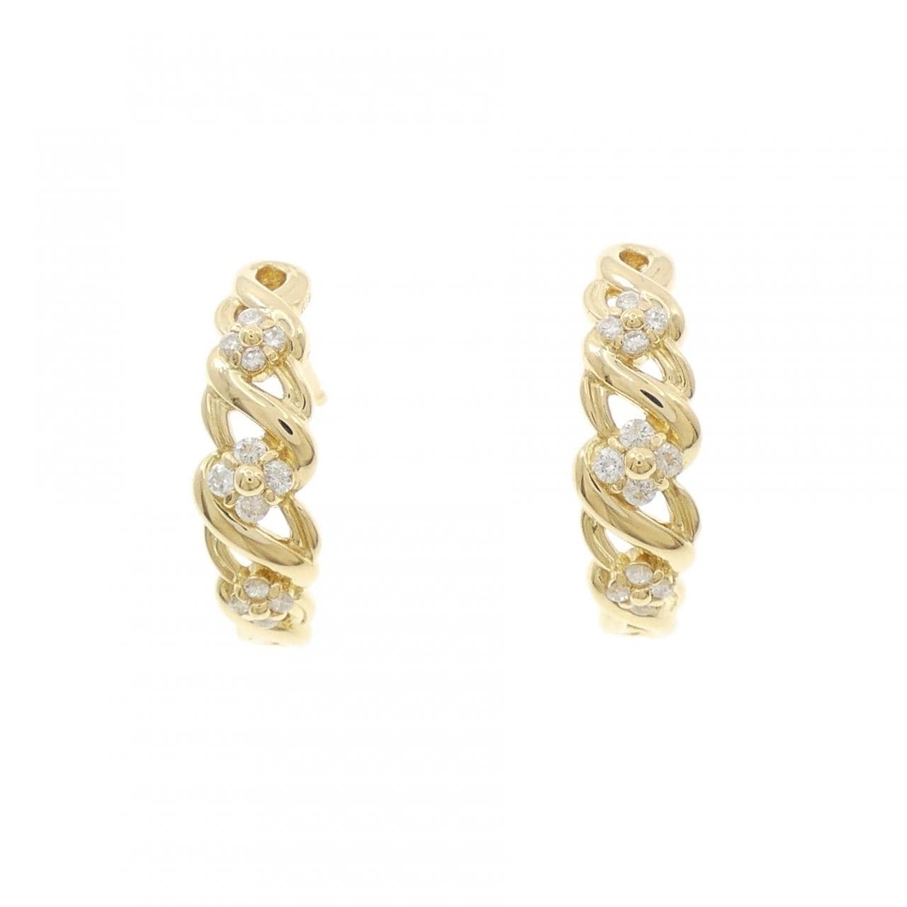 K18YG ダイヤモンド ピアス 0.32CT