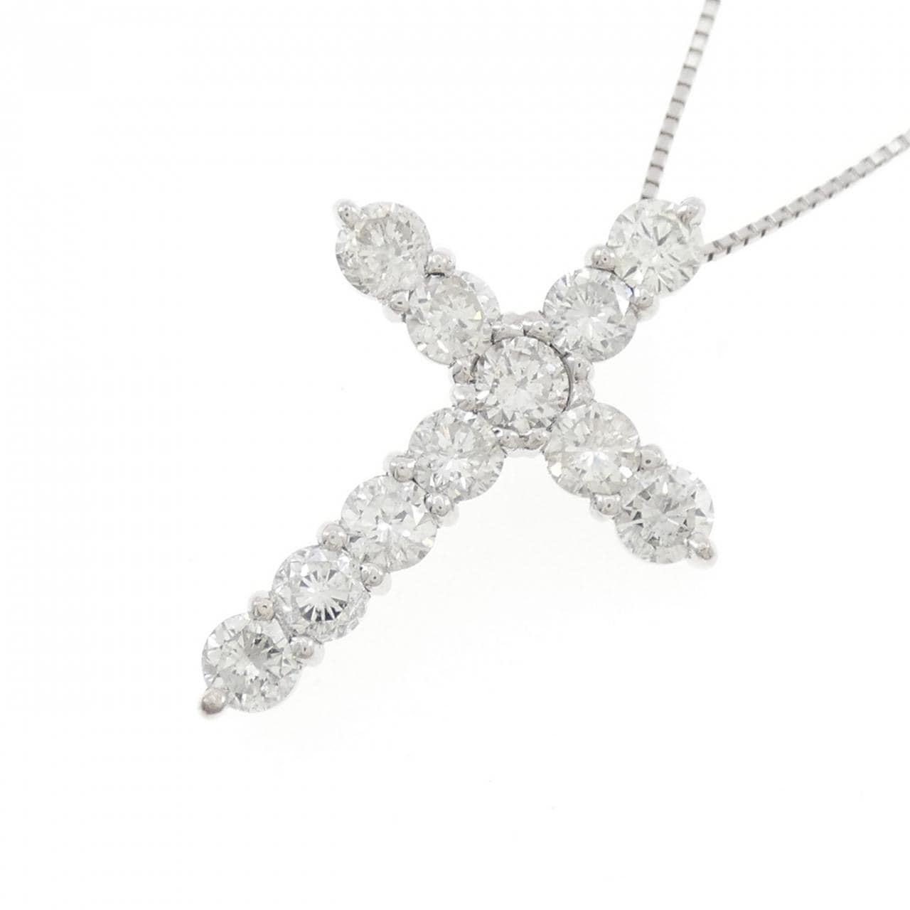 PT900/PT850 クロス ダイヤモンド ネックレス 2.03CT