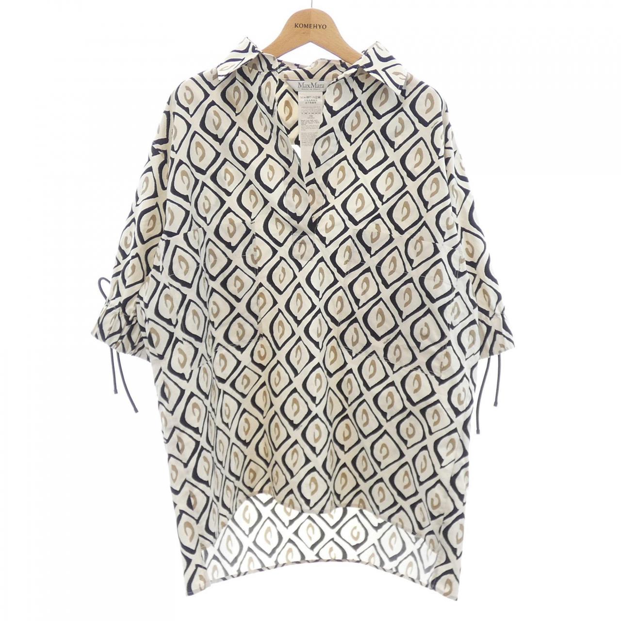 マックスマーラ Max Mara シャツ　黒×茶 26111110326 トップス