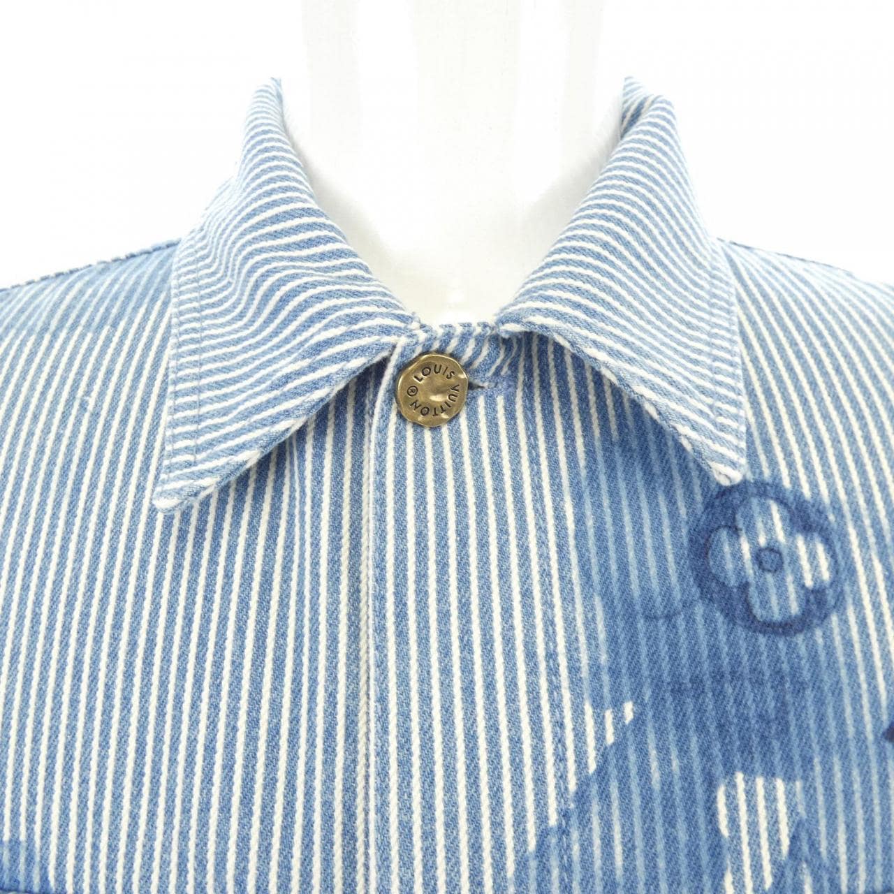 ルイヴィトン LOUIS VUITTON ストライプモノグラムワークウェア HLS05WBX7 デニムジャケット