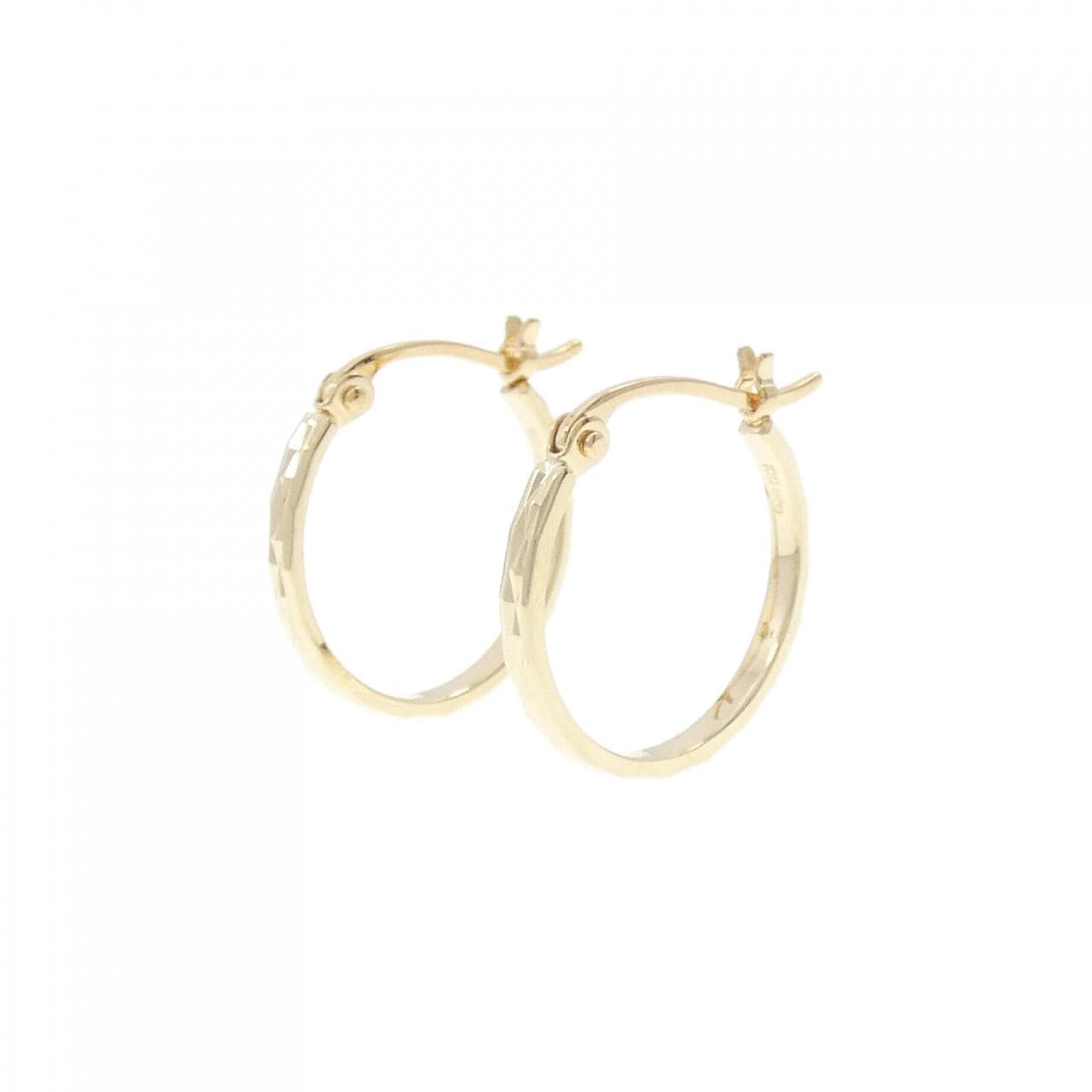 エテ K10YG/K18YG フープ ピアス