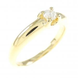 K18YG ソリティア ダイヤモンド リング 0.17CT