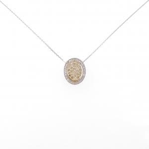 K18YG/PT 2WAY ダイヤモンド ネックレス 0.50CT