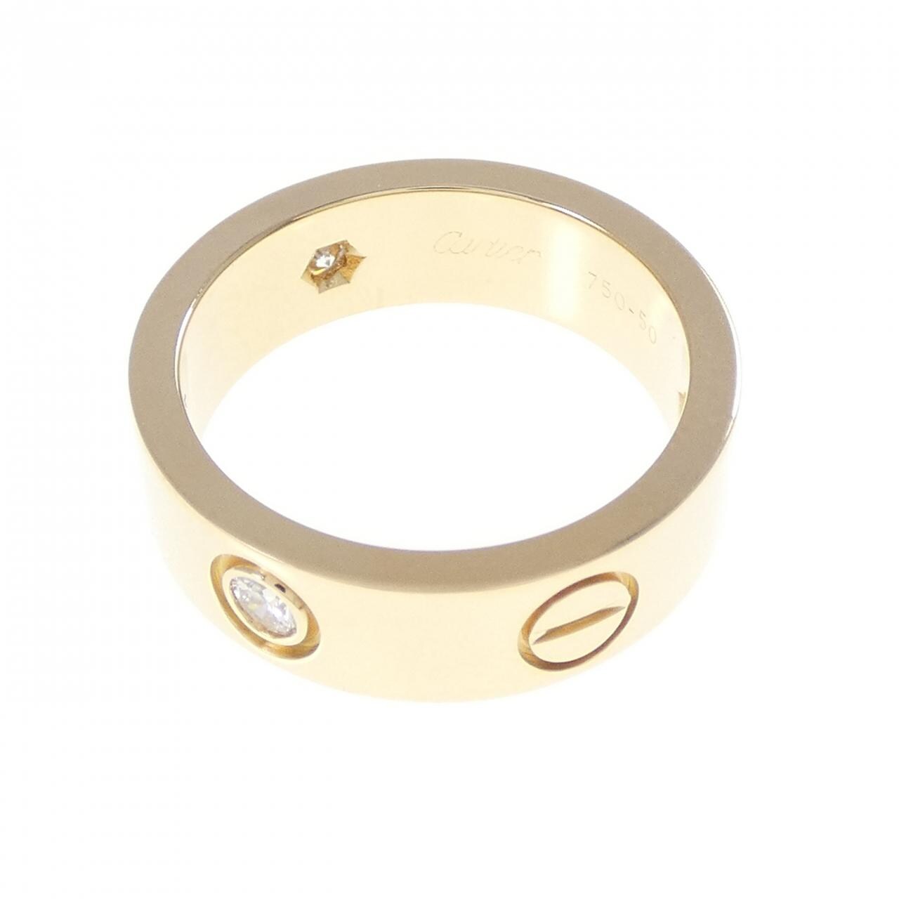 カルティエ ラブ ハーフダイヤ リング