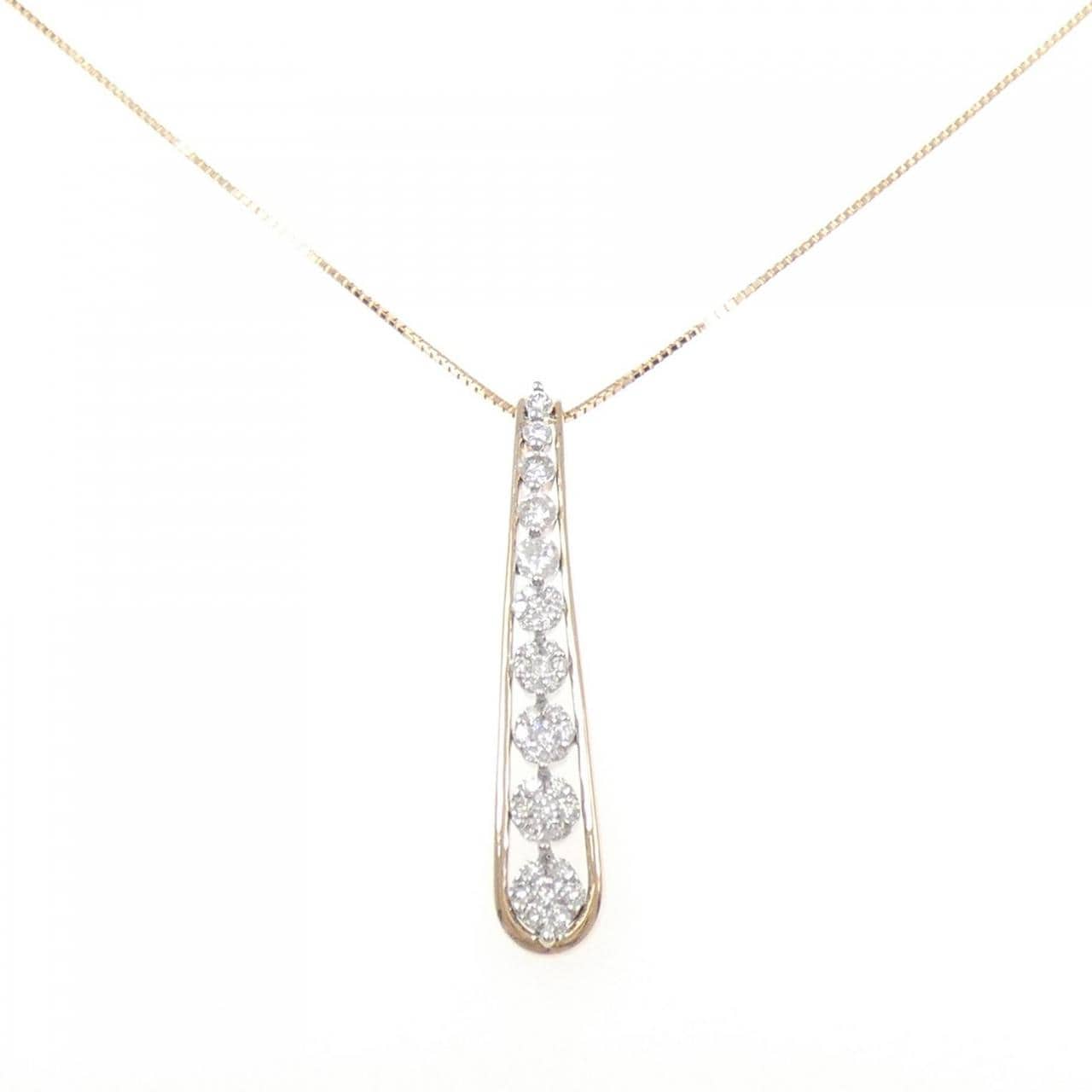 K18PG/K18WG ダイヤモンド ネックレス 0.50CT