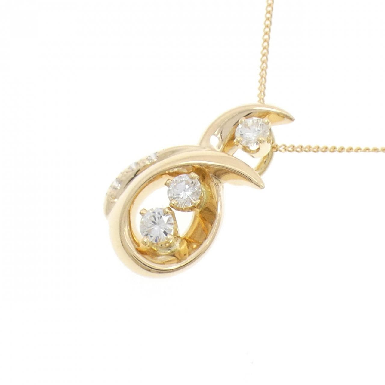 K18YG ダイヤモンド ネックレス 0.32CT