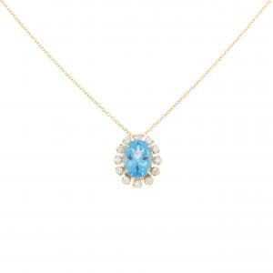 K18PG ブルートパーズ ネックレス 3.39CT