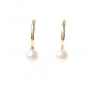 シエナ ロゼ 淡水パール ピアス 6.2mm