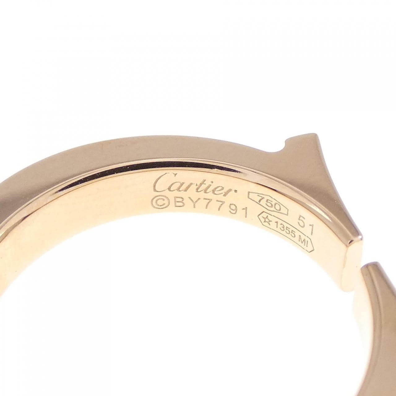 Cartier カルティエ 750 Cフラット リング ピンクゴールド