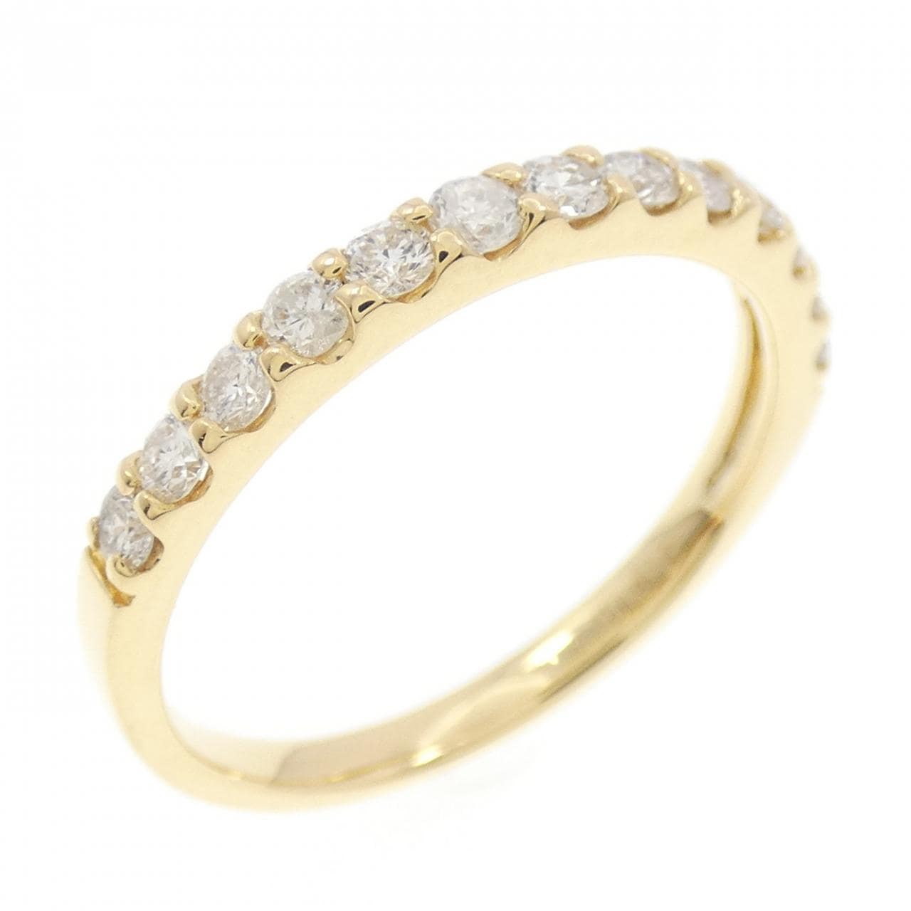 K18YG ハーフエタニティ ダイヤモンド リング 0.43CT