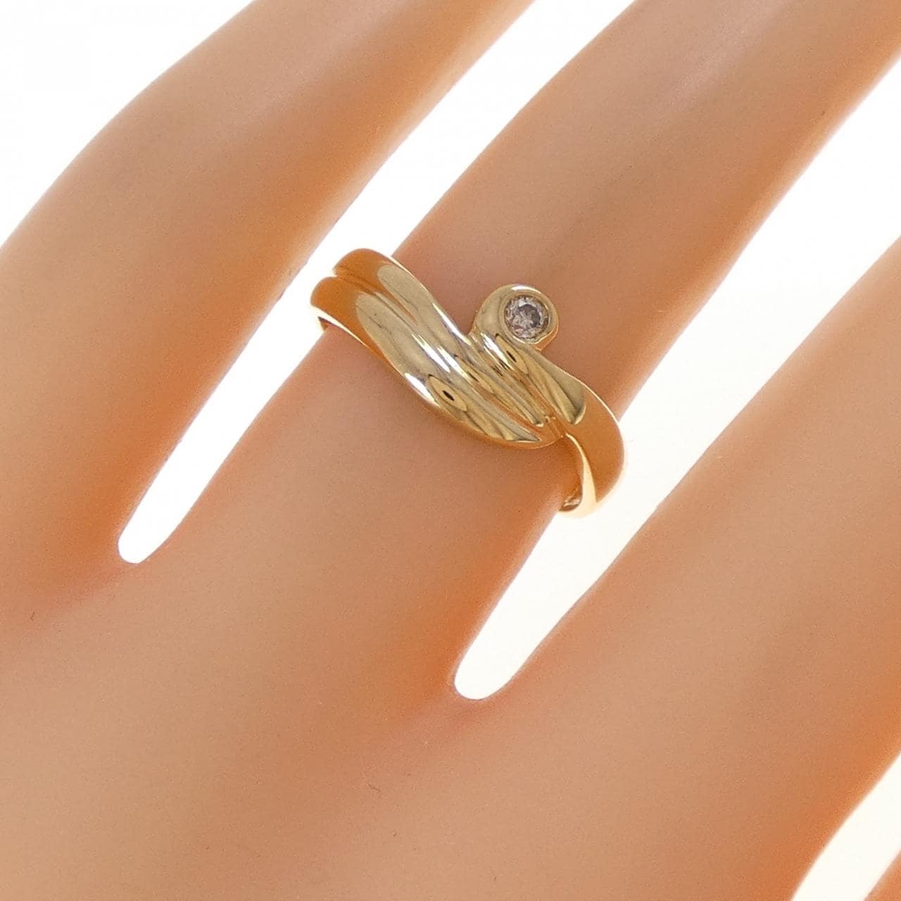 K18YG ダイヤモンド リング 0.04CT