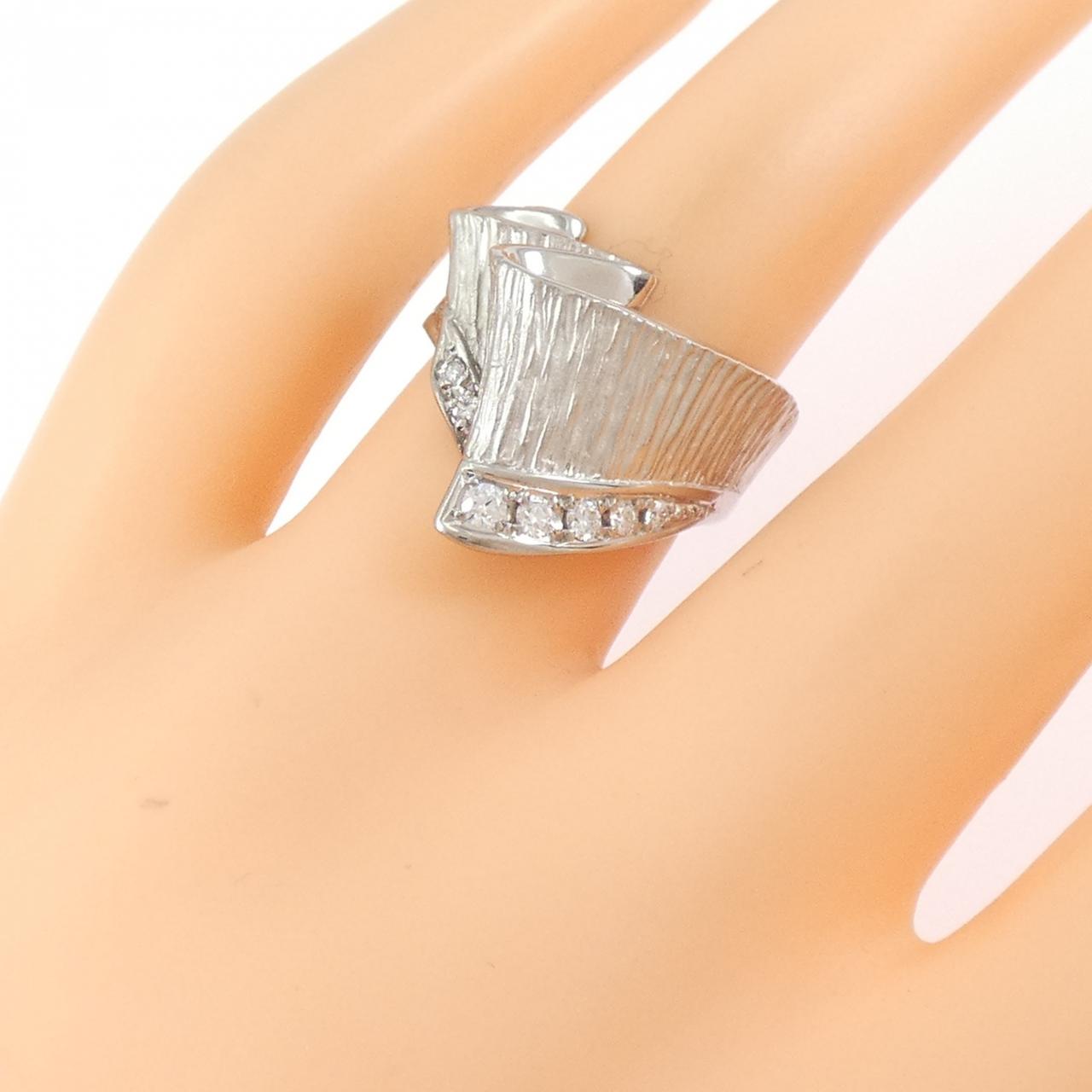 K18WG ダイヤモンド リング 0.162CT