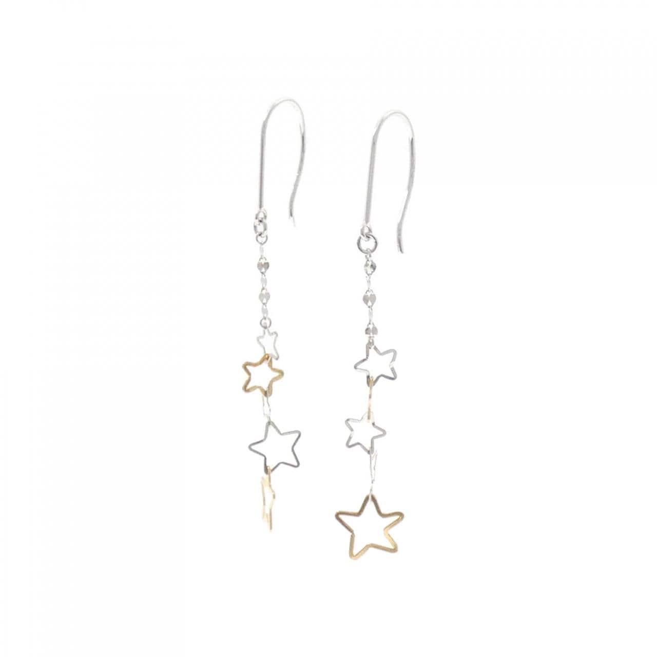 K24YG/PT900星星耳釘