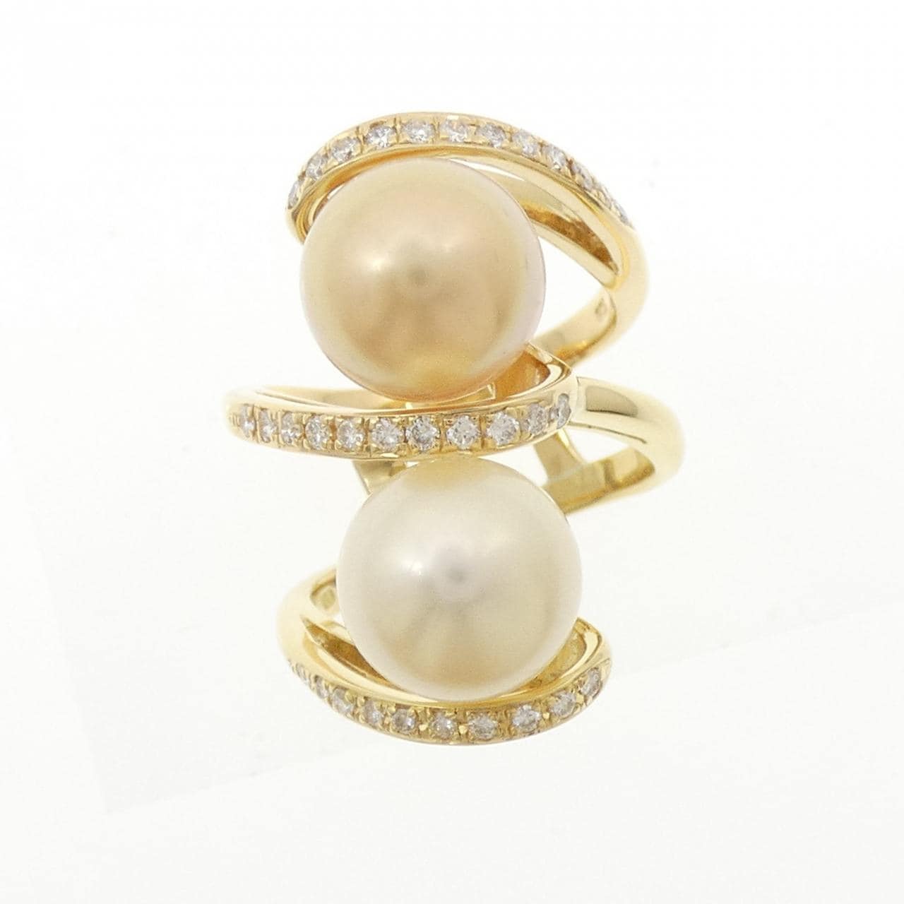 K18YG 白蝶パール リング