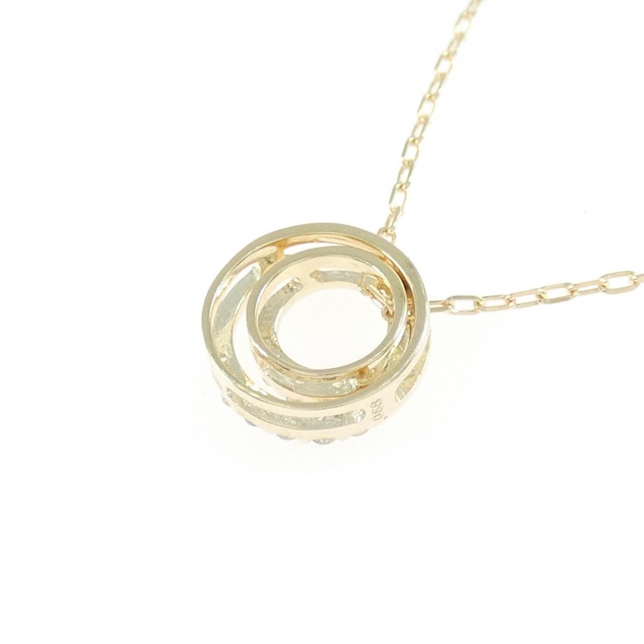 K10YG 2WAY ダイヤモンド ネックレス 0.056CT