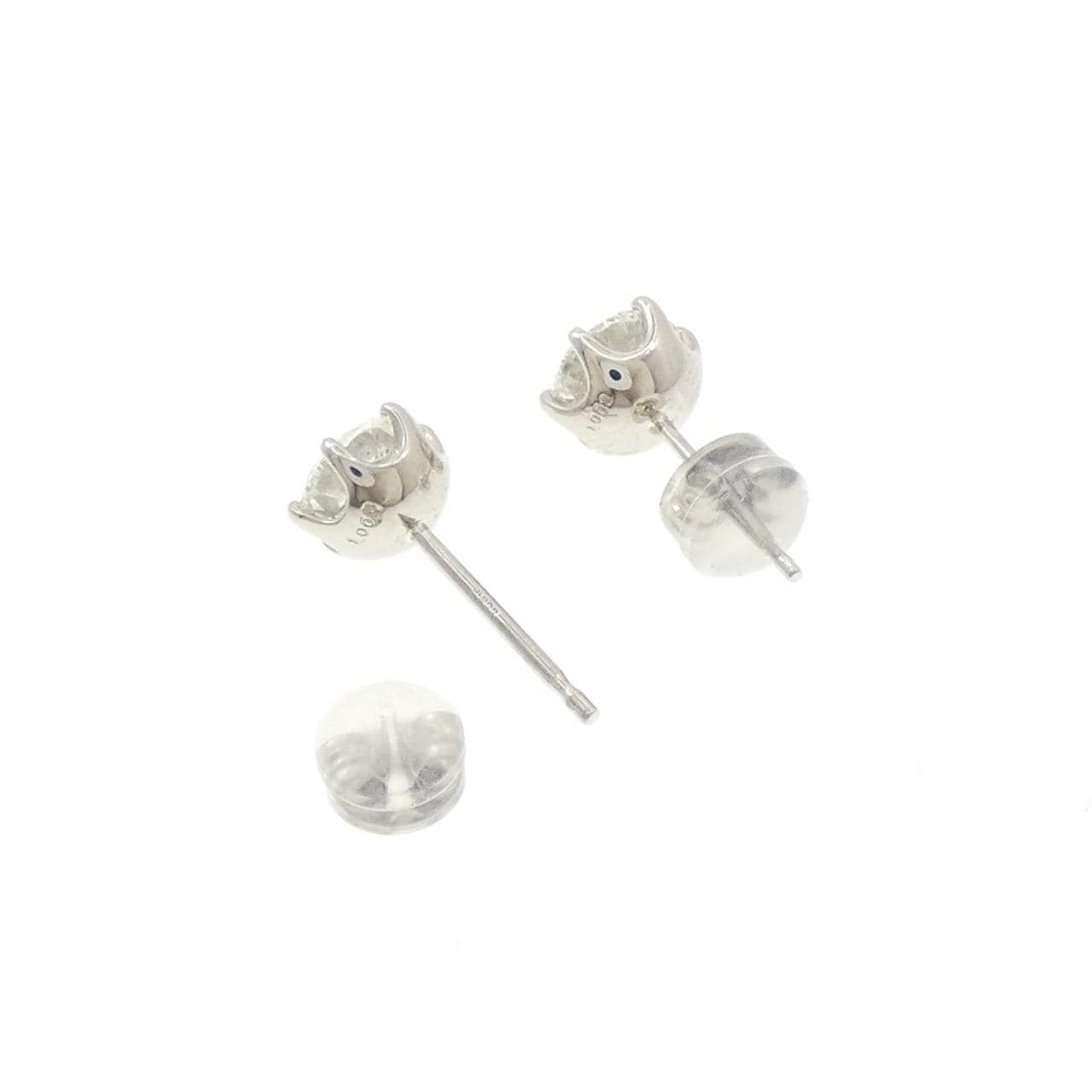 PT900 ダイヤモンド ピアス 1.003CT 1.006CT H-I SI2-I1 Good
