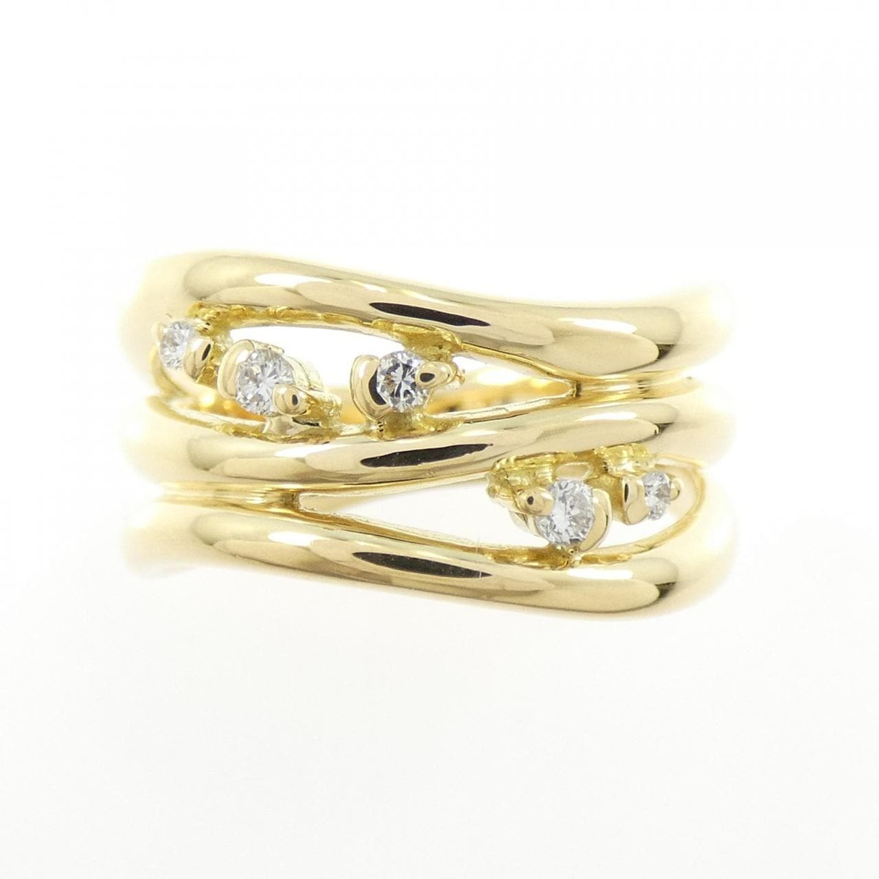 K18YG ダイヤモンド リング 0.09CT