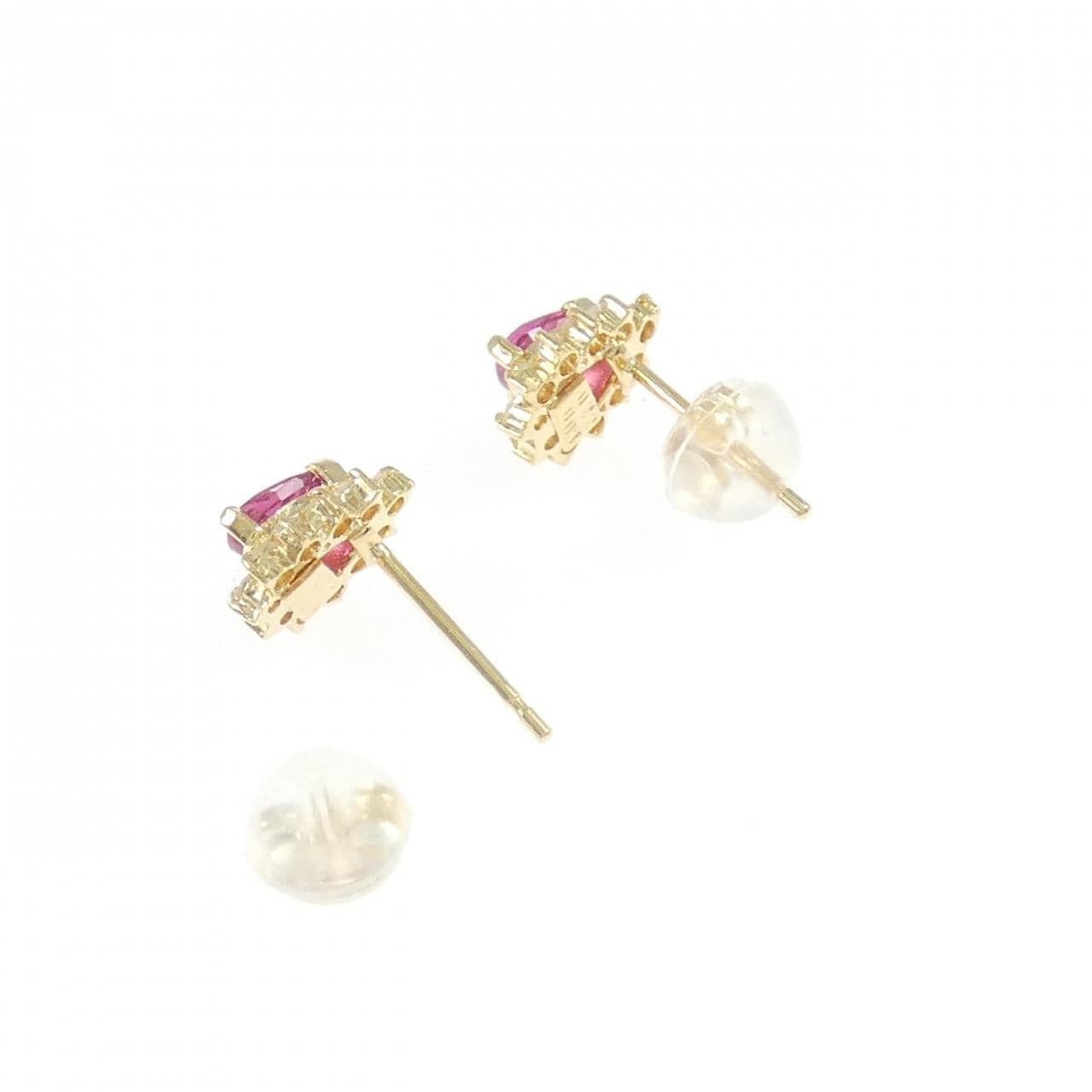 K18YG ルビー ピアス 0.44CT