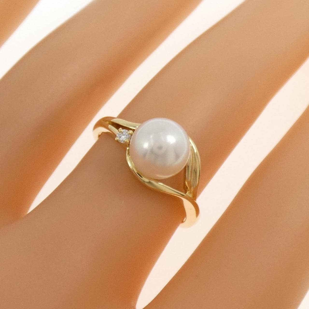 K18YG アコヤパール リング 7.5mm