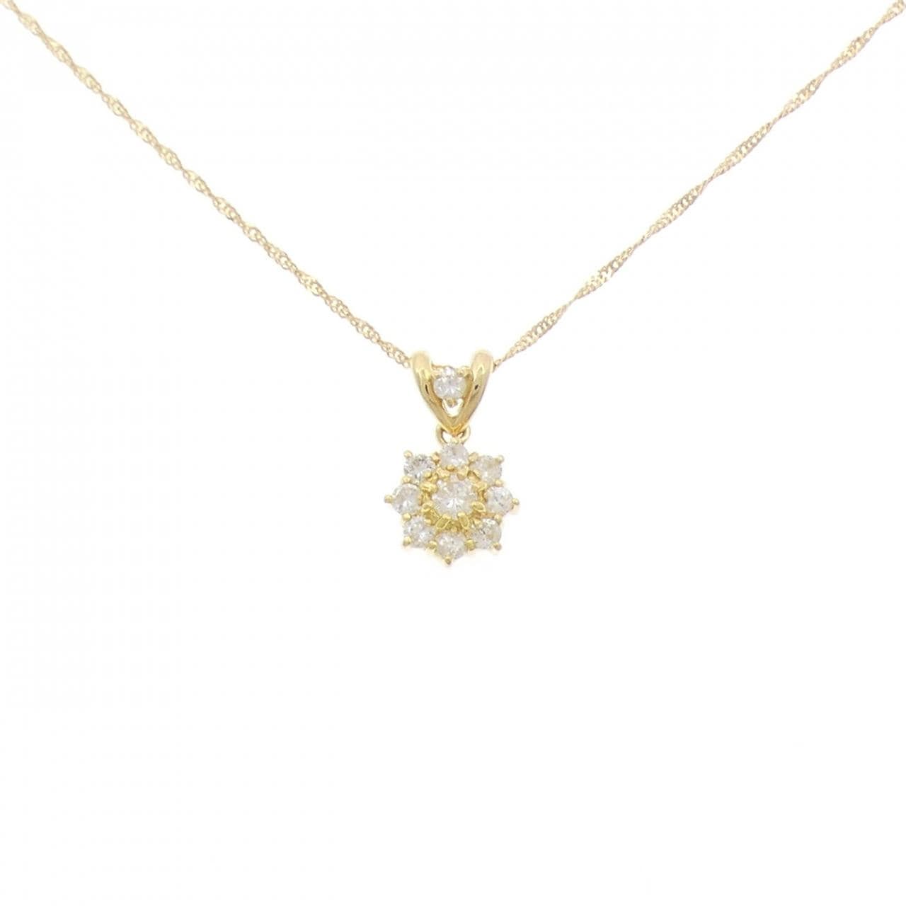 K18YG ダイヤモンド ネックレス 0.32CT