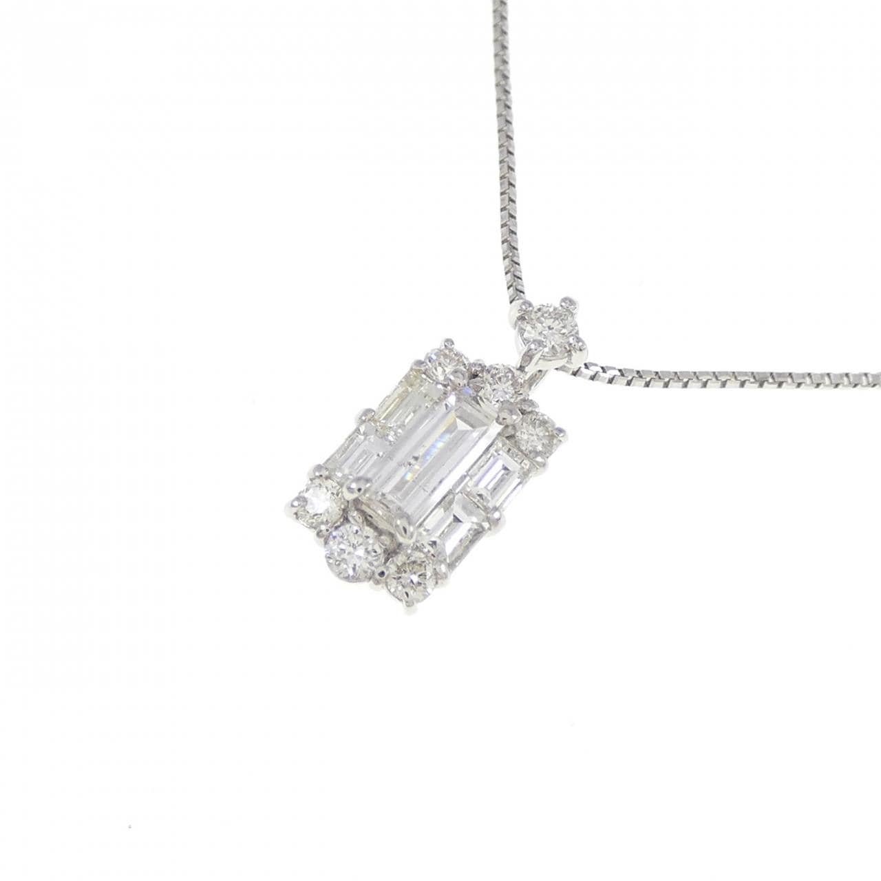 【新品】PT900/PT850 ダイヤモンド ネックレス 0.16CT