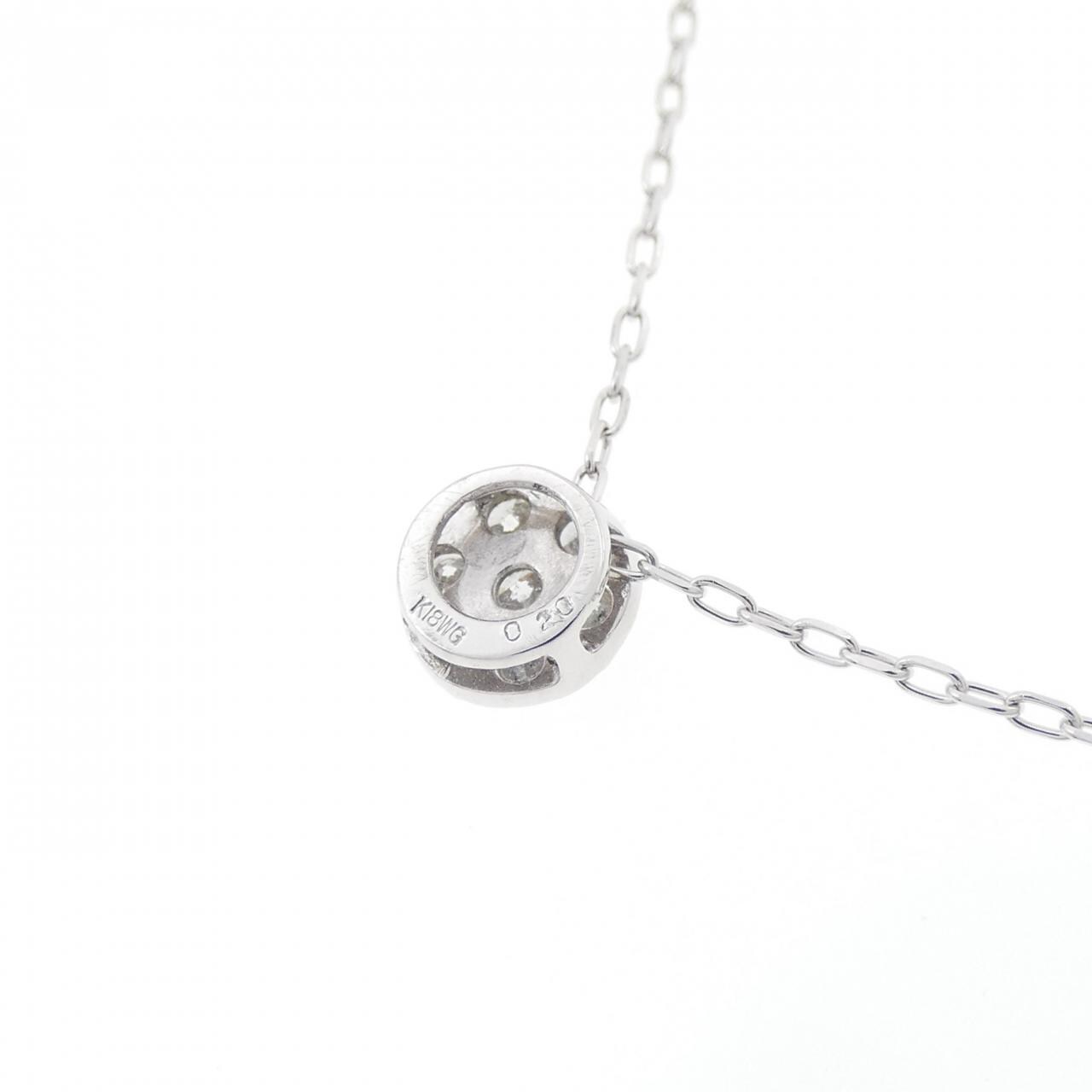 K18WG ダイヤモンド ネックレス 0.20CT
