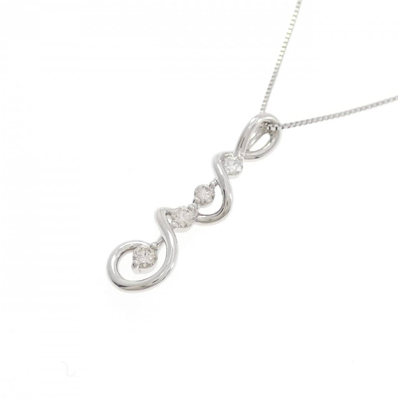 PT950/PT850 ダイヤモンド ネックレス 0.12CT
