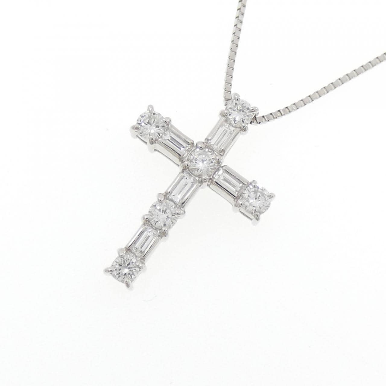 PT900/PT850 クロス ダイヤモンド ネックレス 0.50CT