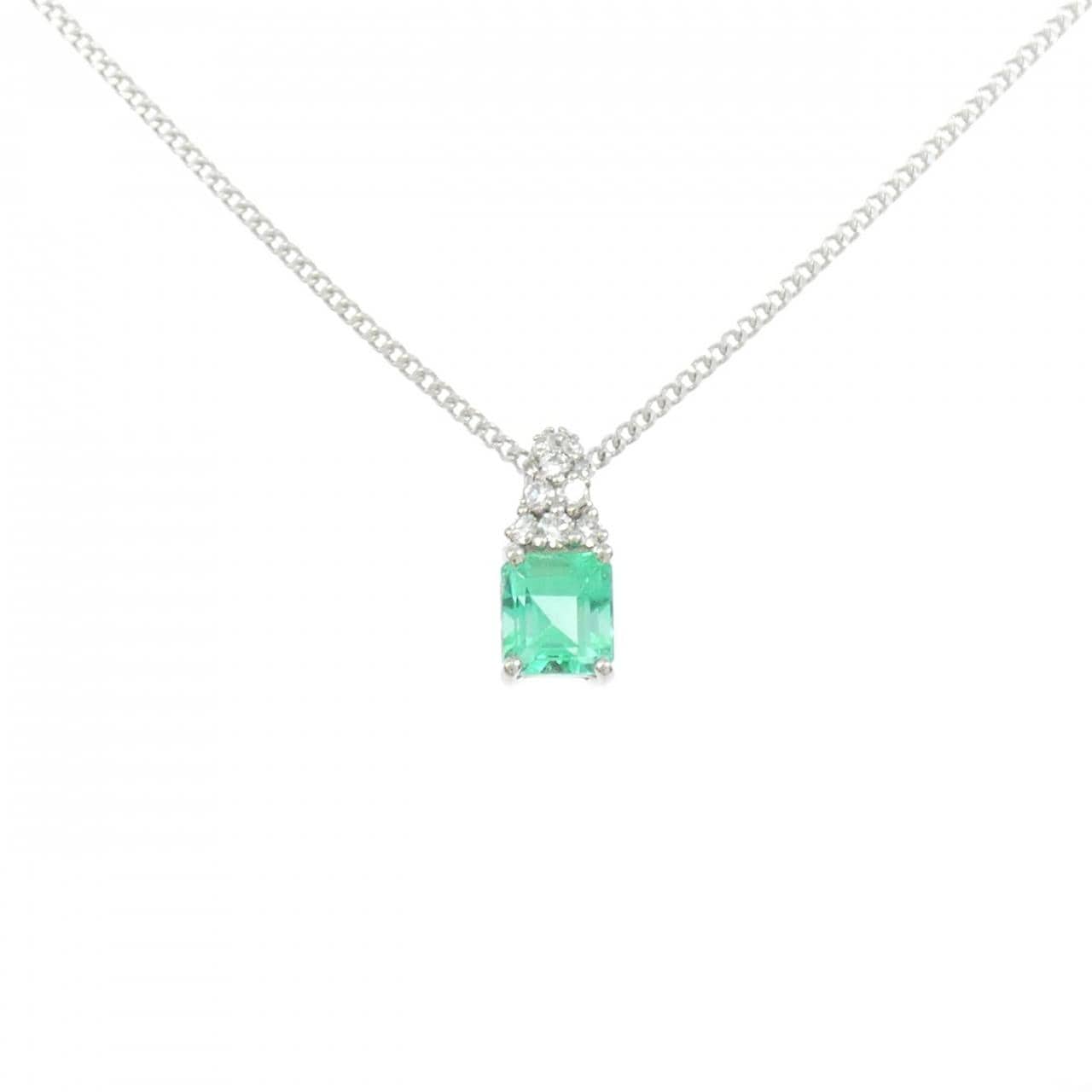 PT900/PT850 エメラルド ネックレス