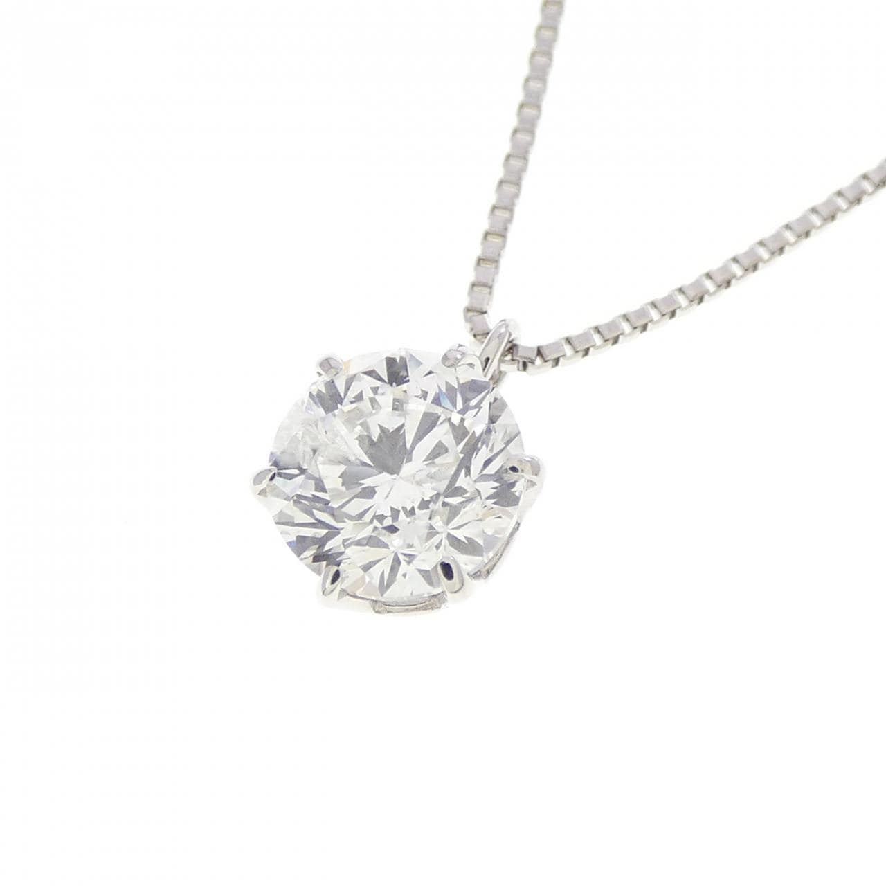 PT900/PT850 ダイヤモンド ネックレス 0.569CT F I1 Fair