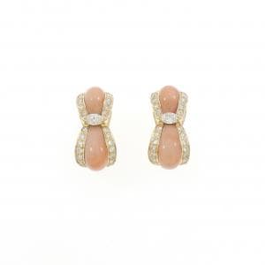 K18YG サンゴ イヤリング