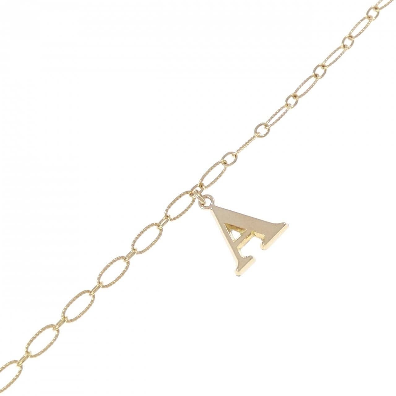 K18YG Initial A Bracelet