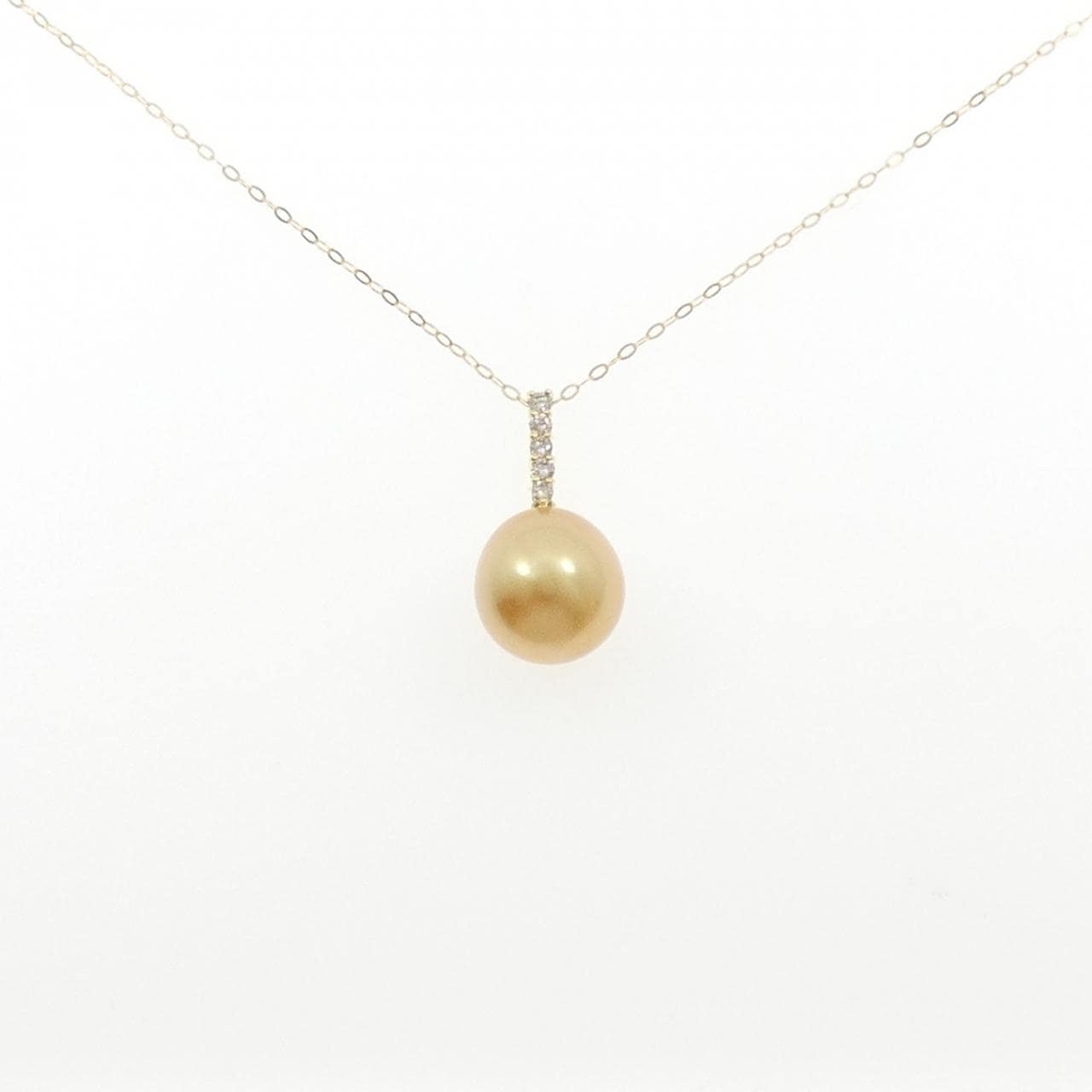 K18YG 白蝶パール ネックレス 11mm