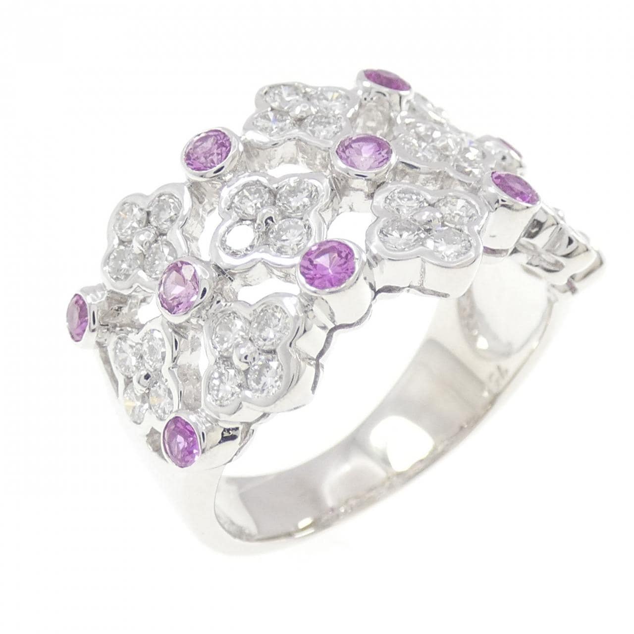 750WG サファイヤ リング 0.54CT