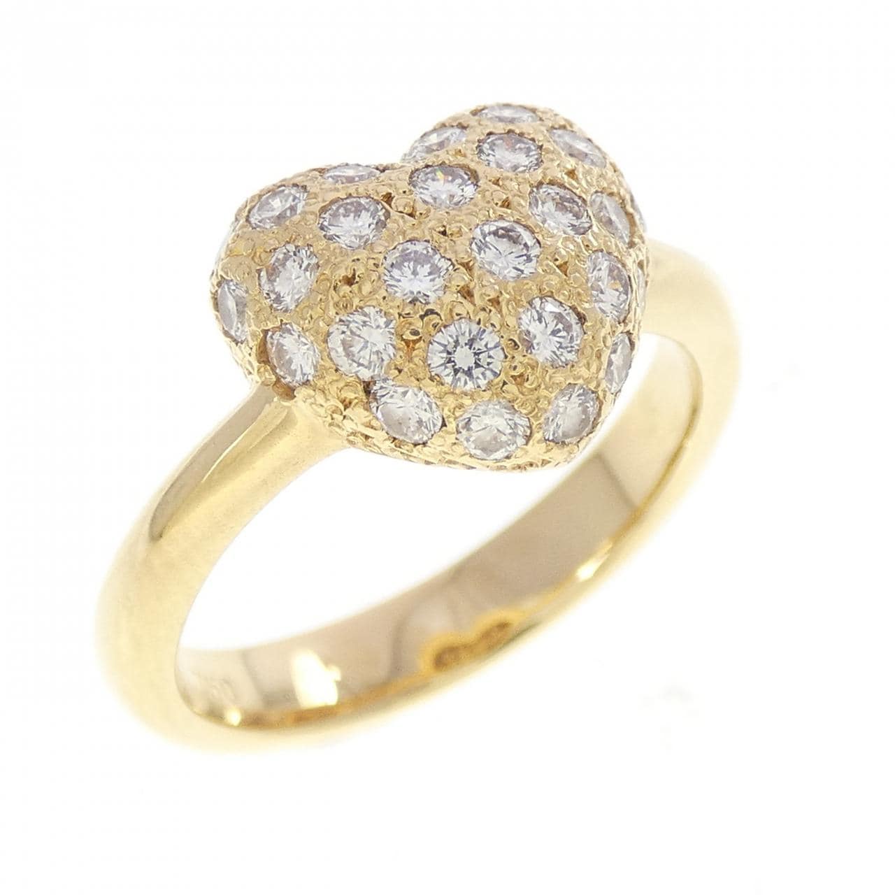750YG ハート ダイヤモンド リング 0.63CT