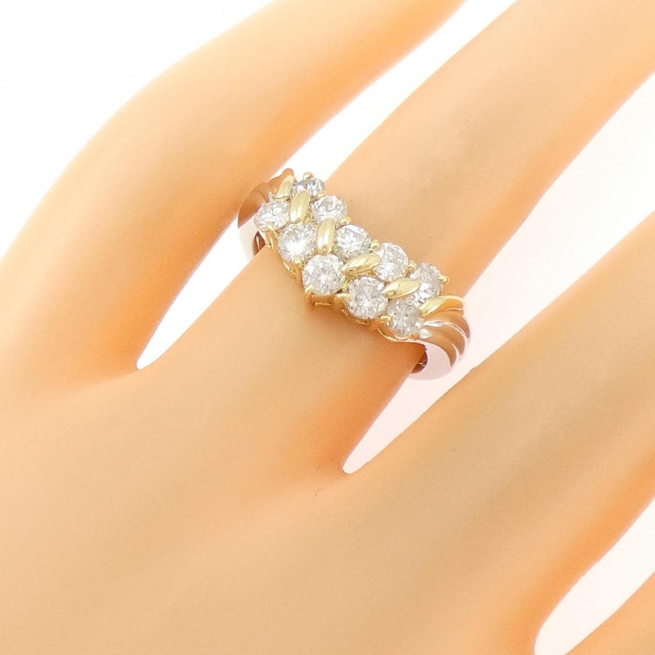 K18YG/PT850 ダイヤモンド リング 1.00CT