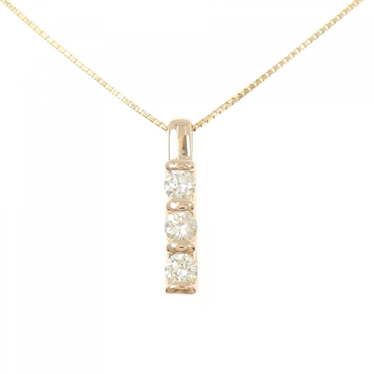 K18PG ダイヤモンド ネックレス 0.35CT
