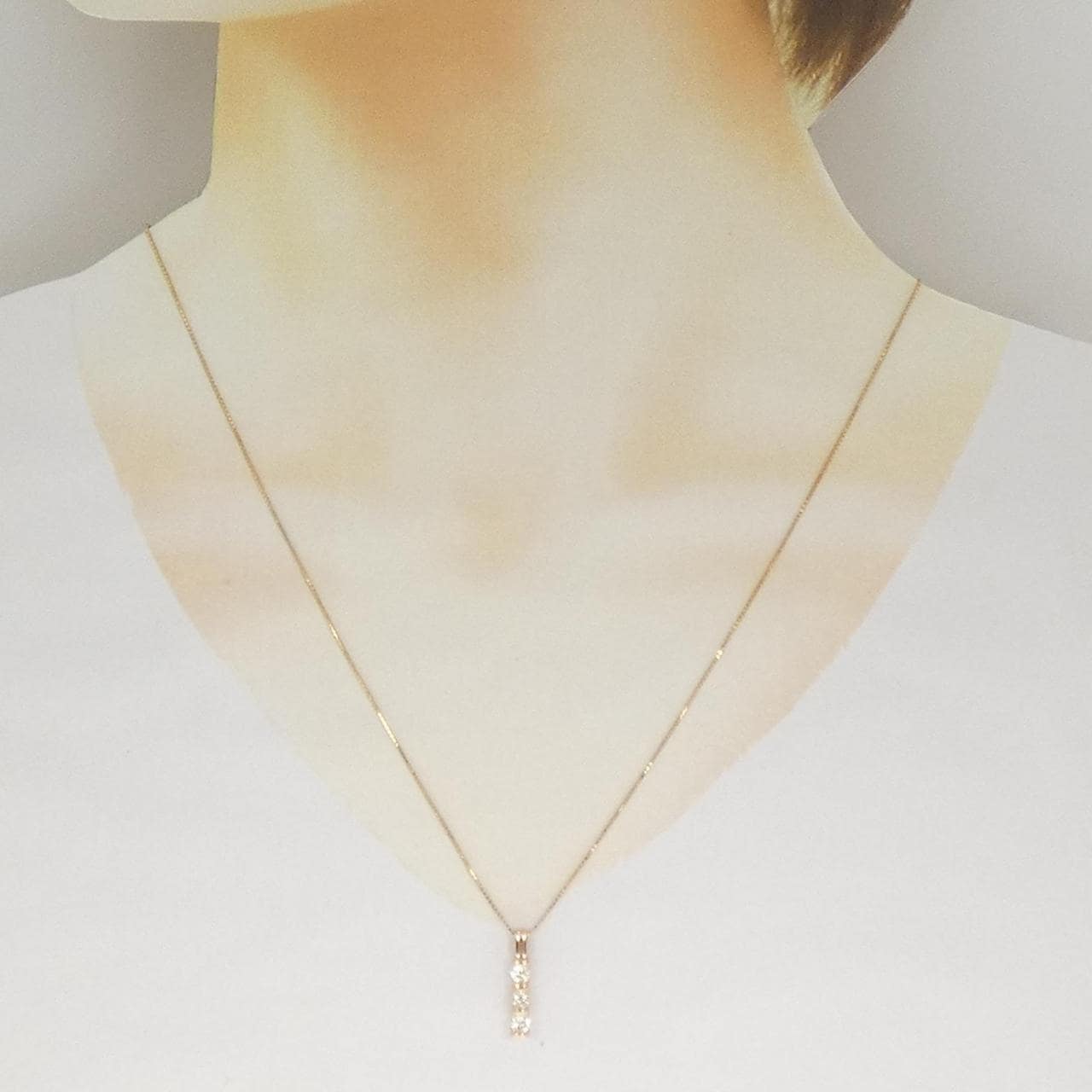 K18PG ダイヤモンド ネックレス 0.35CT