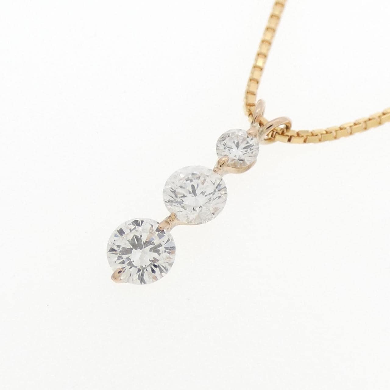 K18PG ダイヤモンド ネックレス 0.30CT