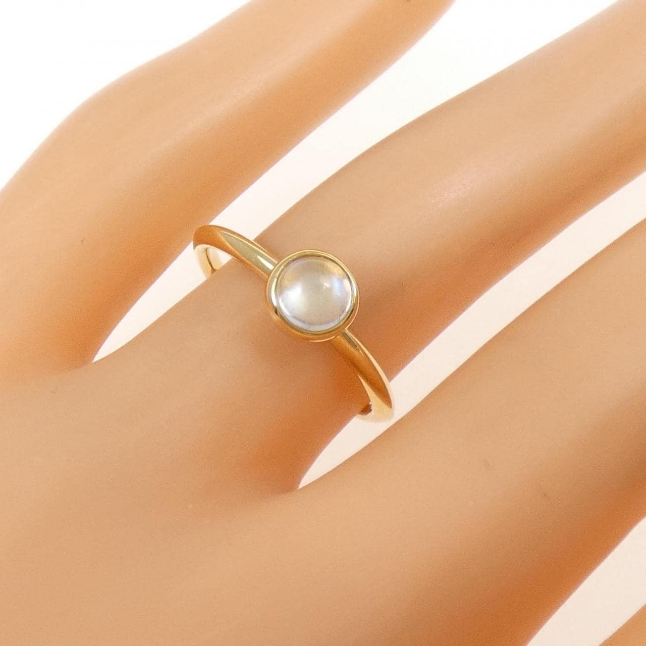 K18YG ムーンストーン リング