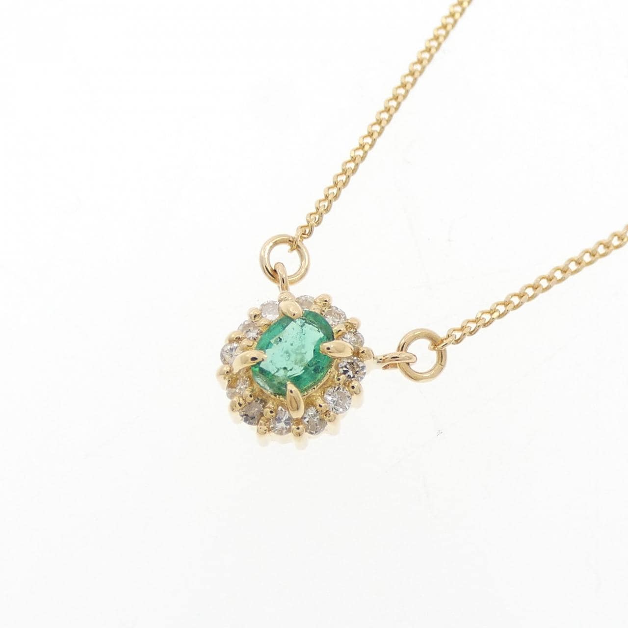 K18YG emerald necklace