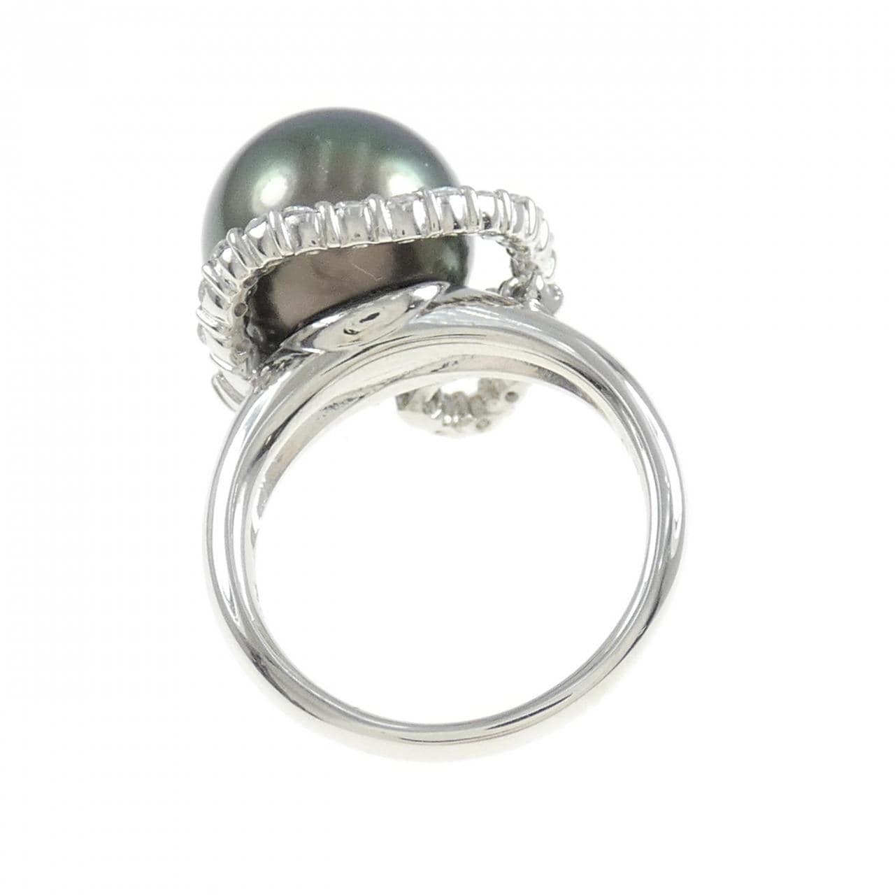 PT Black Butterfly Pearl Ring 11.8mm