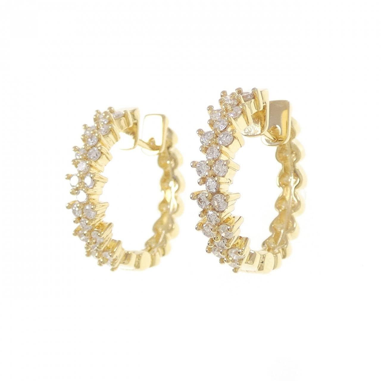 750YG ダイヤモンド ピアス 0.64CT